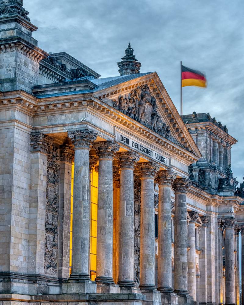 The Reichstag parliament building in Berlin, Germany