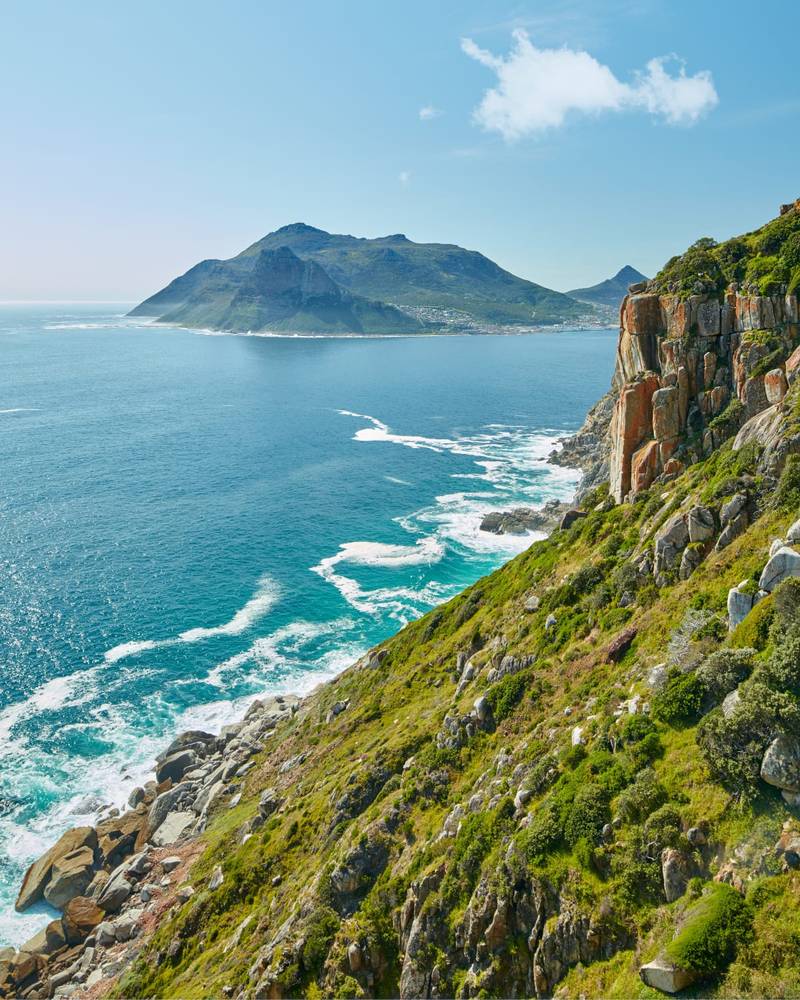 The rugged Cape Peninsula coastline near Cape Town, South Africa